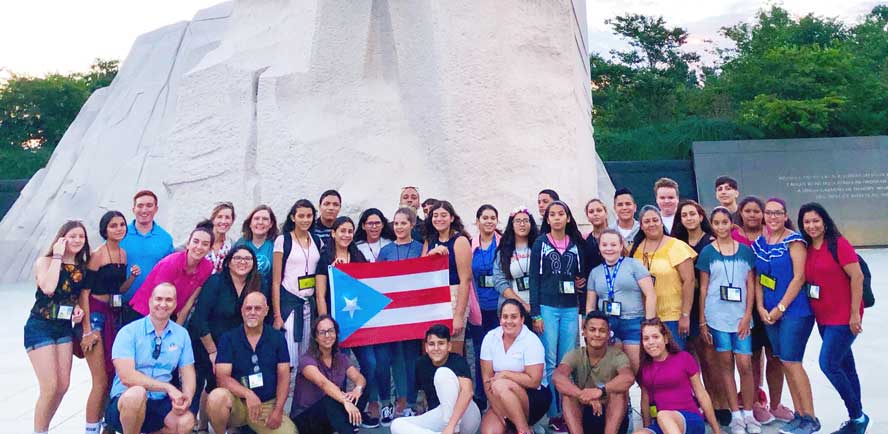 SYTA YOUTH FOUNDATION AND PARTNERS WELCOME  25 PUERTO RICAN STUDENTS FOR A SILVER LINING PROGRAM  TRIP TO WASHINGTON, DC, JULY 20-23, 2018